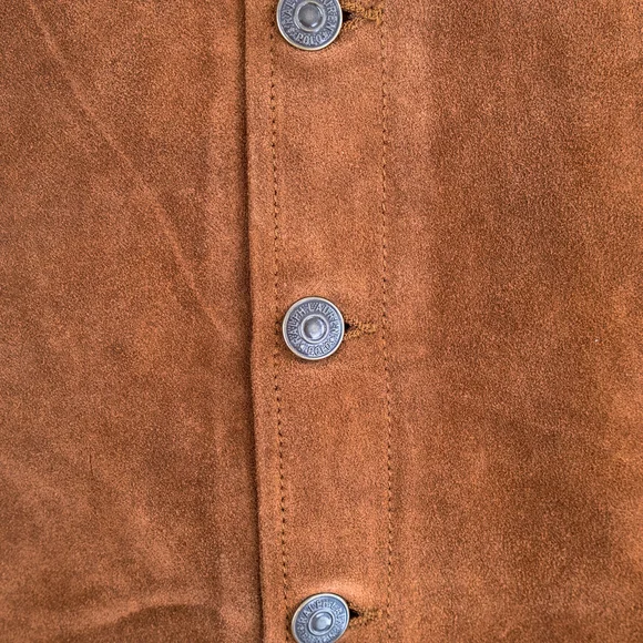 NWT Polo Ralph Lauren Buttoned Suede Mini skirt Brown Suede - Size 2 (XS)
